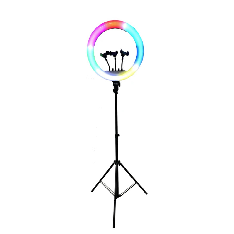 رینگ لایت MJ45 RGB به همراه پایه 18 اینچی