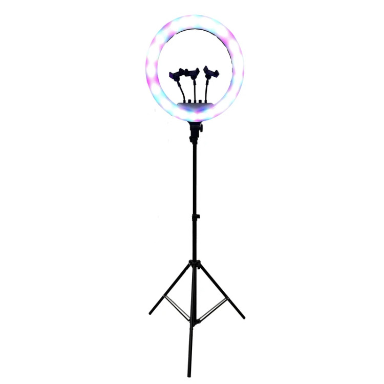 رینگ لایت MJ45 RGB به همراه پایه 18 اینچی