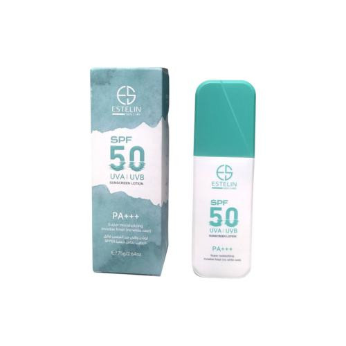 لوسیون ضدآفتاب استلین فوقالعاده آبرسان، روشنکننده و ضدپیری SPF50 حجم 75 گرم